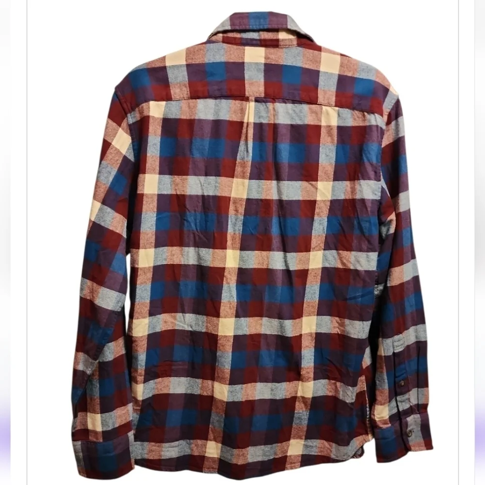 NWT J.CREW MEN'S Slim Fit Plaid Flannel Shirt M $79.50 Re-imagined 100% Cotton